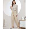 imageGihuo Women s Cable Knit Sweater Pants Long Knit Harem Pants Joggers Drawstring Elastic Waist Stretchy Knit Pants01beige