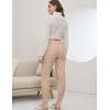 imageGihuo Women s Cable Knit Sweater Pants Long Knit Harem Pants Joggers Drawstring Elastic Waist Stretchy Knit Pants01camel