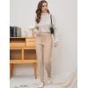 imageGihuo Women s Cable Knit Sweater Pants Long Knit Harem Pants Joggers Drawstring Elastic Waist Stretchy Knit Pants01camel