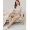 imageGihuo Women s Cable Knit Sweater Pants Long Knit Harem Pants Joggers Drawstring Elastic Waist Stretchy Knit Pants01camel