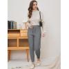 imageGihuo Women s Cable Knit Sweater Pants Long Knit Harem Pants Joggers Drawstring Elastic Waist Stretchy Knit Pants01grey
