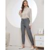 imageGihuo Women s Cable Knit Sweater Pants Long Knit Harem Pants Joggers Drawstring Elastic Waist Stretchy Knit Pants01grey