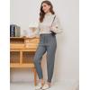 imageGihuo Women s Cable Knit Sweater Pants Long Knit Harem Pants Joggers Drawstring Elastic Waist Stretchy Knit Pants01grey