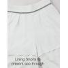 imageGihuo Women s Culottes Linen Blend Wide Leg Pants Elastic Waist Casual Palazzo Trousers with Pockets CaprisWhite