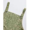 imageGihuo Womens Linen Overalls Loose Fit Baggy Bib Overalls Wide Leg Jumpsuit03green