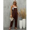 imageGihuo Womens Linen Overalls Loose Fit Baggy Bib Overalls Wide Leg JumpsuitBrown