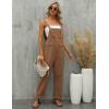 imageGihuo Womens Linen Overalls Loose Fit Baggy Bib Overalls Wide Leg JumpsuitGinger