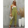imageGihuo Womens Linen Overalls Loose Fit Baggy Bib Overalls Wide Leg JumpsuitGreen