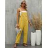 imageGihuo Womens Linen Overalls Loose Fit Baggy Bib Overalls Wide Leg JumpsuitYellow