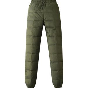 imageGihuo Snow Pants Womens Winter Windproof Down Pants Warm Outdoor Ski Pants Padded Loose Ultralight Warm TrousersArmy