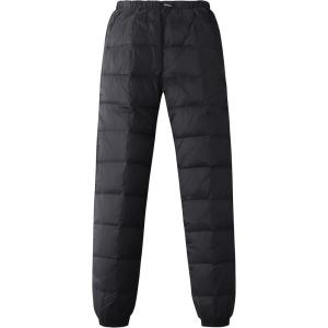 imageGihuo Snow Pants Womens Winter Windproof Down Pants Warm Outdoor Ski Pants Padded Loose Ultralight Warm TrousersBlack