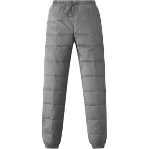 imageGihuo Snow Pants Womens Winter Windproof Down Pants Warm Outdoor Ski Pants Padded Loose Ultralight Warm TrousersDarkgrey