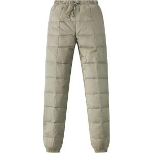 imageGihuo Snow Pants Womens Winter Windproof Down Pants Warm Outdoor Ski Pants Padded Loose Ultralight Warm TrousersKhaki
