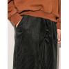 imageGihuo Mens Corduroy Pants Elastic Waist Sweatpants Vintage Cargo Sweatpants Loose Wide Leg Pants Hip Pop StreetwearBlack