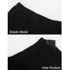 imageGihuo Mens Corduroy Pants Elastic Waist Sweatpants Vintage Cargo Sweatpants Loose Wide Leg Pants Hip Pop StreetwearBlack