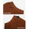 imageGihuo Mens Corduroy Pants Elastic Waist Sweatpants Vintage Cargo Sweatpants Loose Wide Leg Pants Hip Pop StreetwearBrown