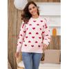 imageGihuo Valentine Heart Sweater for Women Cute Kawaii Casual Crewneck Long Sleeve Knitted Pullover SweatersBeige