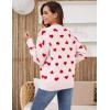 imageGihuo Valentine Heart Sweater for Women Cute Kawaii Casual Crewneck Long Sleeve Knitted Pullover SweatersBeige