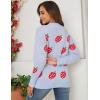 imageGihuo Valentine Heart Sweater for Women Cute Kawaii Casual Crewneck Long Sleeve Knitted Pullover SweatersBlue