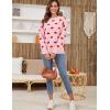 imageGihuo Valentine Heart Sweater for Women Cute Kawaii Casual Crewneck Long Sleeve Knitted Pullover SweatersPink