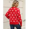 imageGihuo Valentine Heart Sweater for Women Cute Kawaii Casual Crewneck Long Sleeve Knitted Pullover SweatersRed