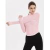 imageGihuo Womens Athletic Full Zip Lightweight Workout Jacket with Thumb HolesPink