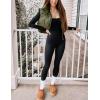 imageGihuo Womens Cropped Puffer Vest Winter Crop Vest Lightweight Sleeveless Warm Outerwear Puffer Jacket Padded GiletArmy