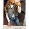 imageGihuo Womens Cropped Puffer Vest Winter Crop Vest Lightweight Sleeveless Warm Outerwear Puffer Jacket Padded GiletGreyblue