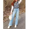 imageGihuo Womens Cropped Puffer Vest Winter Crop Vest Lightweight Sleeveless Warm Outerwear Puffer Jacket Padded GiletGreyblue