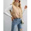 imageGihuo Womens Cropped Puffer Vest Winter Crop Vest Lightweight Sleeveless Warm Outerwear Puffer Jacket Padded GiletKhaki