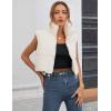 imageGihuo Womens Cropped Puffer Vest Winter Crop Vest Lightweight Sleeveless Warm Outerwear Puffer Jacket Padded GiletWhite