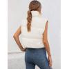 imageGihuo Womens Cropped Puffer Vest Winter Crop Vest Lightweight Sleeveless Warm Outerwear Puffer Jacket Padded GiletWhite