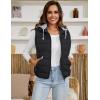 imageGihuo Womens Puffer Vest Zip Up Quilted Padded Winter Sleeveless Hooded Vest Gilet Warm Jacket Outerwear Vest02 Black