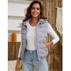 imageGihuo Womens Puffer Vest Zip Up Quilted Padded Winter Sleeveless Hooded Vest Gilet Warm Jacket Outerwear Vest02 Grey