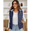 imageGihuo Womens Puffer Vest Zip Up Quilted Padded Winter Sleeveless Hooded Vest Gilet Warm Jacket Outerwear Vest02 Navy