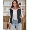 imageGihuo Womens Puffer Vest Zip Up Quilted Padded Winter Sleeveless Hooded Vest Gilet Warm Jacket Outerwear VestBlack