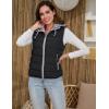 imageGihuo Womens Puffer Vest Zip Up Quilted Padded Winter Sleeveless Hooded Vest Gilet Warm Jacket Outerwear VestBlack