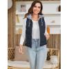 imageGihuo Womens Puffer Vest Zip Up Quilted Padded Winter Sleeveless Hooded Vest Gilet Warm Jacket Outerwear VestNavy