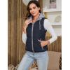imageGihuo Womens Puffer Vest Zip Up Quilted Padded Winter Sleeveless Hooded Vest Gilet Warm Jacket Outerwear VestNavy