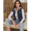 imageGihuo Womens Puffer Vest Zip Up Quilted Padded Winter Sleeveless Hooded Vest Gilet Warm Jacket Outerwear VestNavy