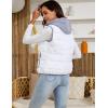 imageGihuo Womens Puffer Vest Zip Up Quilted Padded Winter Sleeveless Hooded Vest Gilet Warm Jacket Outerwear VestOffwhite