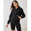 imageGihuo Womens Winter Warm Hoodie Sherpa Fleece Lined Pullover Hoodie Hooded Sweatshirt Heavyweight Casual Tops02 Black