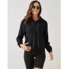 imageGihuo Womens Winter Warm Hoodie Sherpa Fleece Lined Pullover Hoodie Hooded Sweatshirt Heavyweight Casual Tops02 Black