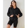 imageGihuo Womens Winter Warm Hoodie Sherpa Fleece Lined Pullover Hoodie Hooded Sweatshirt Heavyweight Casual Tops02 Black