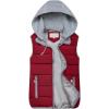 imageGihuo Womens Puffer Vest Zip Up Quilted Padded Winter Sleeveless Hooded Vest Gilet Warm Jacket Outerwear VestWine