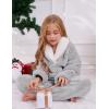 imageGihuo Girls Fleece Pants Sets Fuzzy 2 Piece Outfits Lapel Collar Pullover Sweatshirt Set Sweatsuit 514YLightgrey