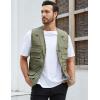 imageGihuo Mens Fishing Vest Utility Safari Travel Vest with Pockets Outdoor Work Photo Cargo Fly Summer VestArmy Green