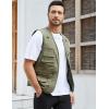 imageGihuo Mens Fishing Vest Utility Safari Travel Vest with Pockets Outdoor Work Photo Cargo Fly Summer VestArmy Green