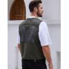 imageGihuo Mens Fishing Vest Utility Safari Travel Vest with Pockets Outdoor Work Photo Cargo Fly Summer VestArmy Greenmesh