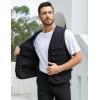 imageGihuo Mens Fishing Vest Utility Safari Travel Vest with Pockets Outdoor Work Photo Cargo Fly Summer VestBlack